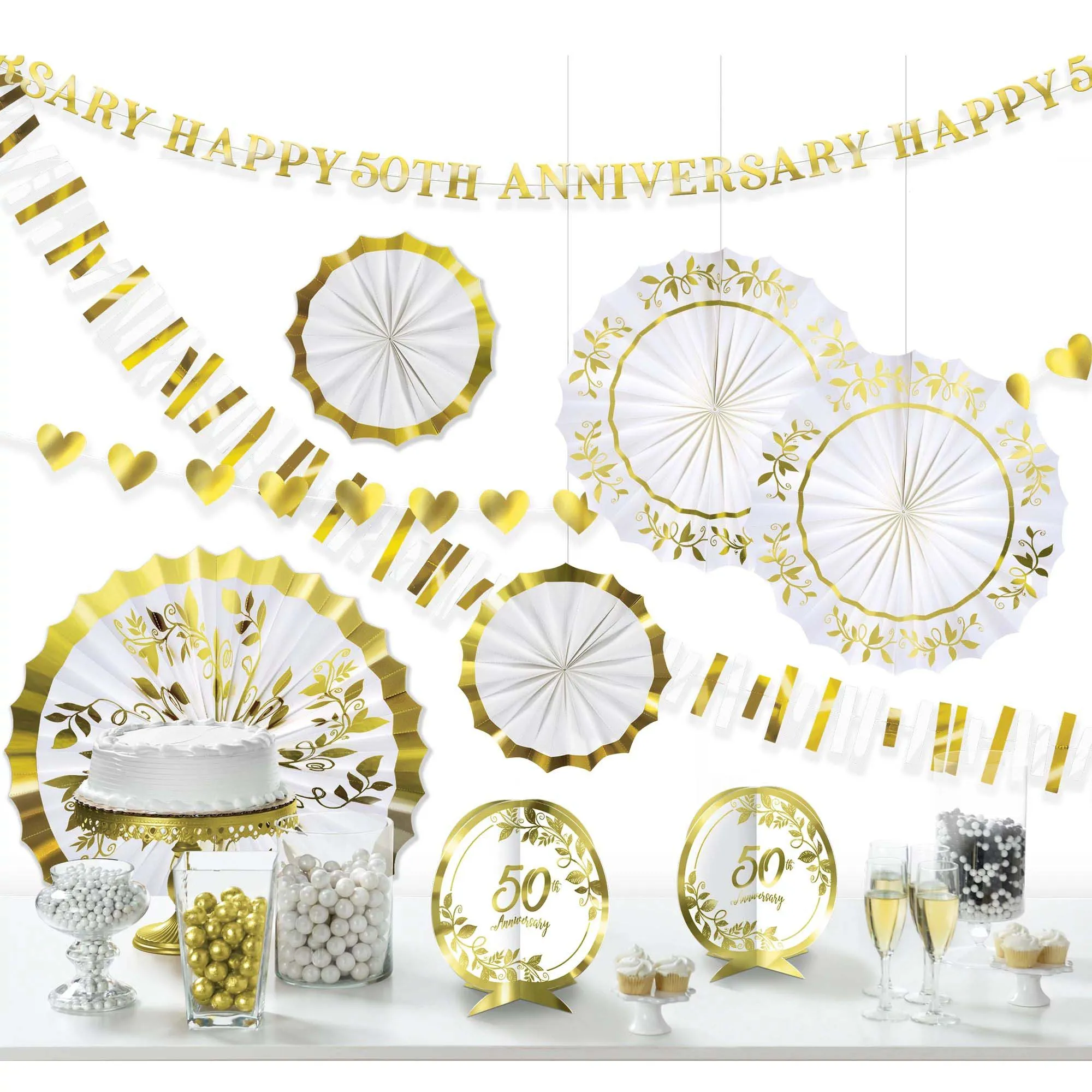Happy 50th Anniversary Room Decorating Kit, 10 Count
