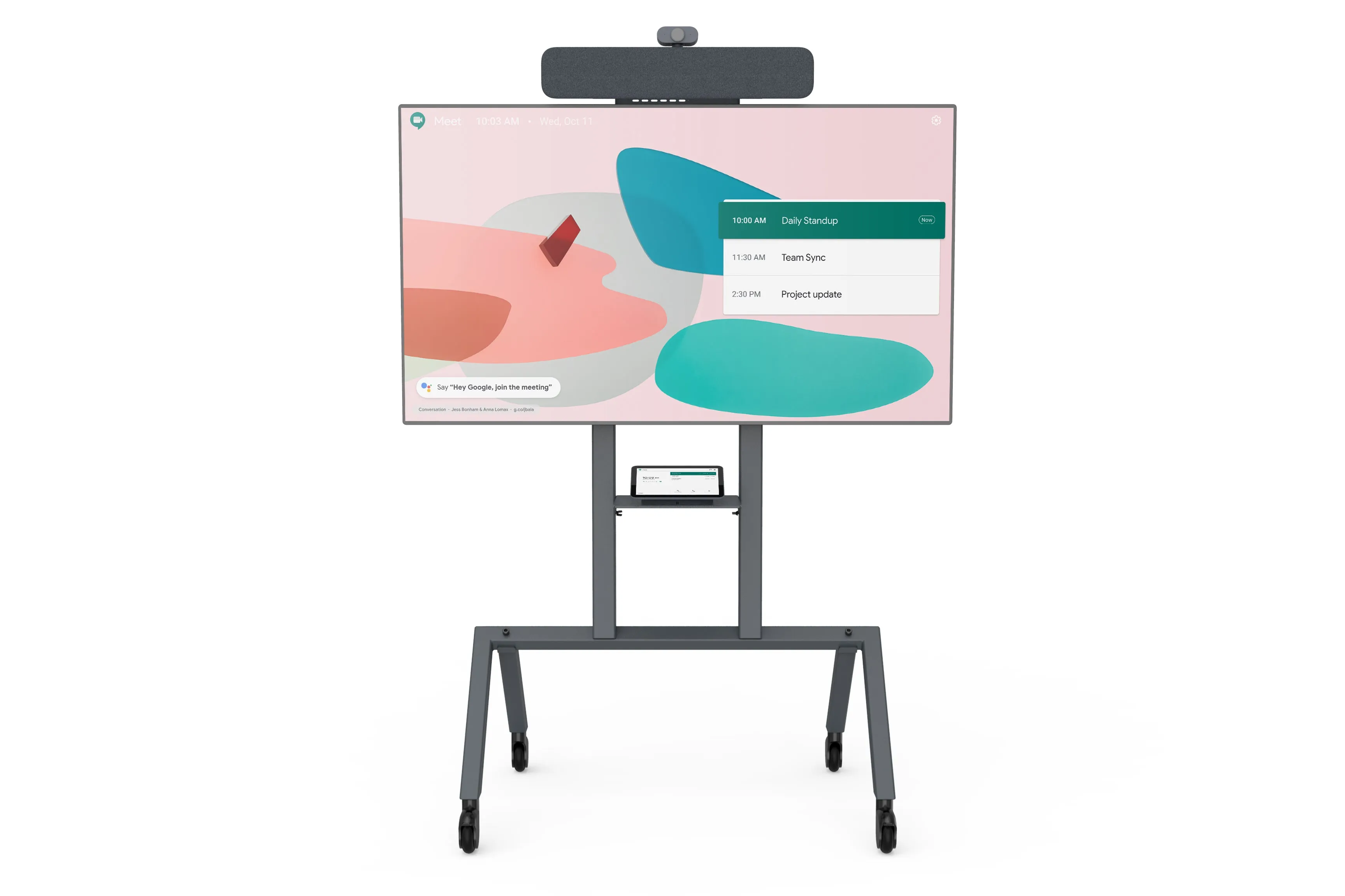 Heckler AV Cart for Google Meet Series One Room Kits
