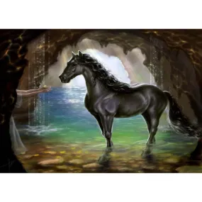 Horse - 5D DIY Round Drill Diamond Painting (Canvas (Canvas 40x40cm/15.71x15.71in )/15.71x11.81in )