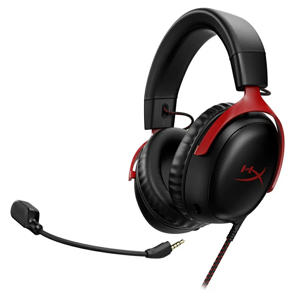 HP HyperX Cloud III Over-Ear Gaming Headset - Black & Red | 727A9AA