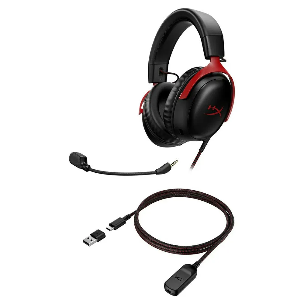 HP HyperX Cloud III Over-Ear Gaming Headset - Black & Red | 727A9AA