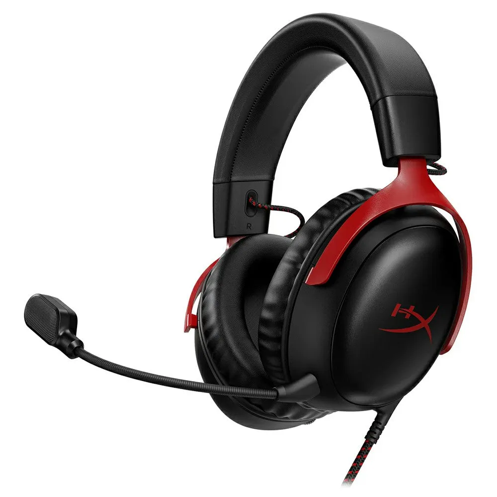 HP HyperX Cloud III Over-Ear Gaming Headset - Black & Red | 727A9AA