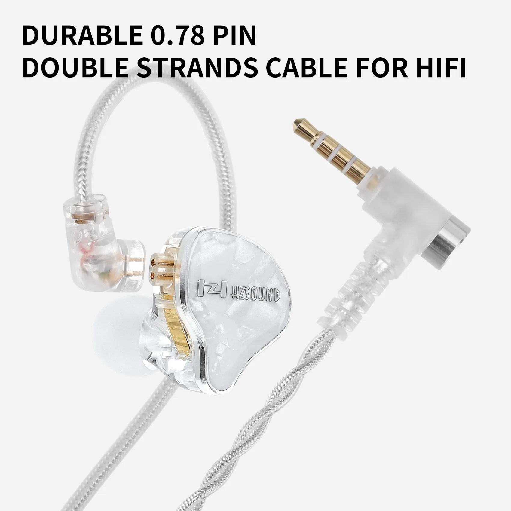 【HZSOUND White Snow】 In-ear Earphones IEM Headphones Born for music and gaming Professional Tuning Headsets