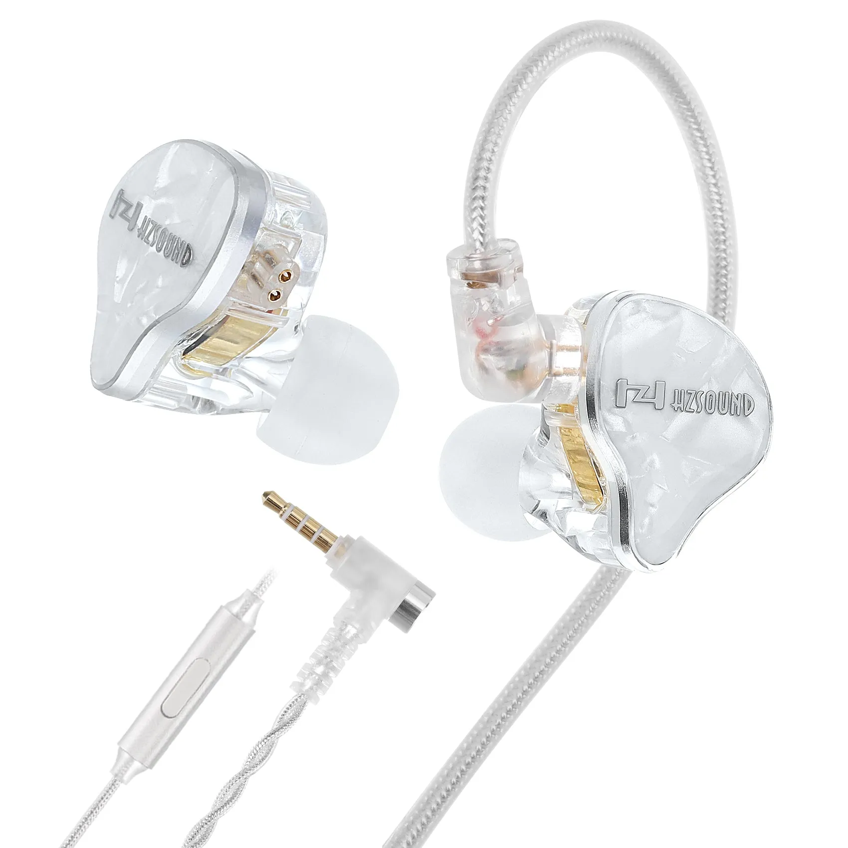 【HZSOUND White Snow】 In-ear Earphones IEM Headphones Born for music and gaming Professional Tuning Headsets