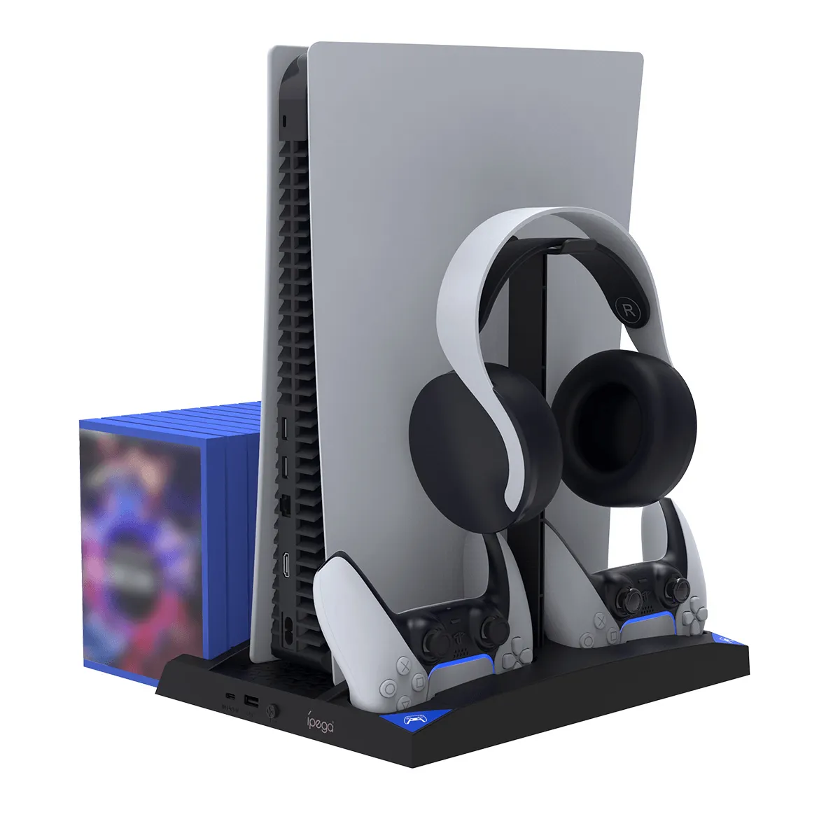 Ipega 6 In 1 Vertical Stand for P5 Console and Accessories (PG-P5013B)