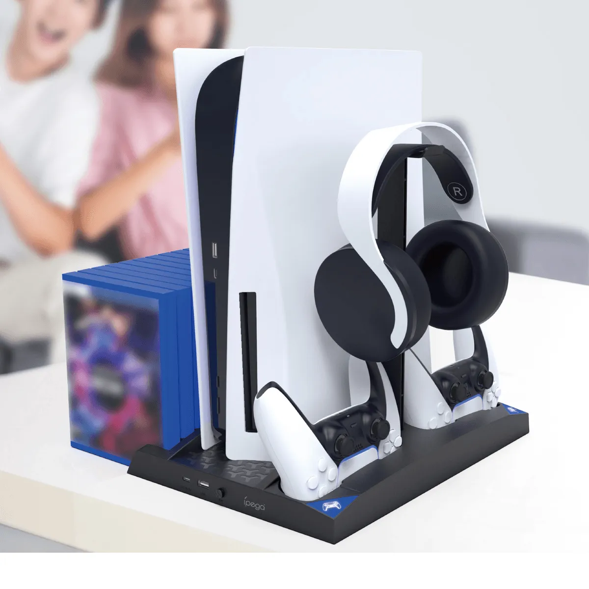 Ipega 6 In 1 Vertical Stand for P5 Console and Accessories (PG-P5013B)
