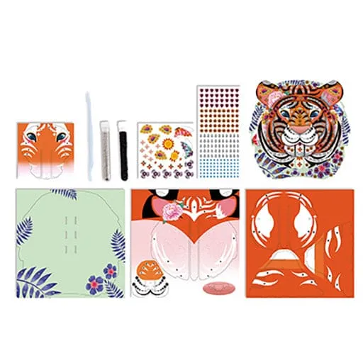 Janod Tiger Trophy Glitter And Sequins - Multicolour