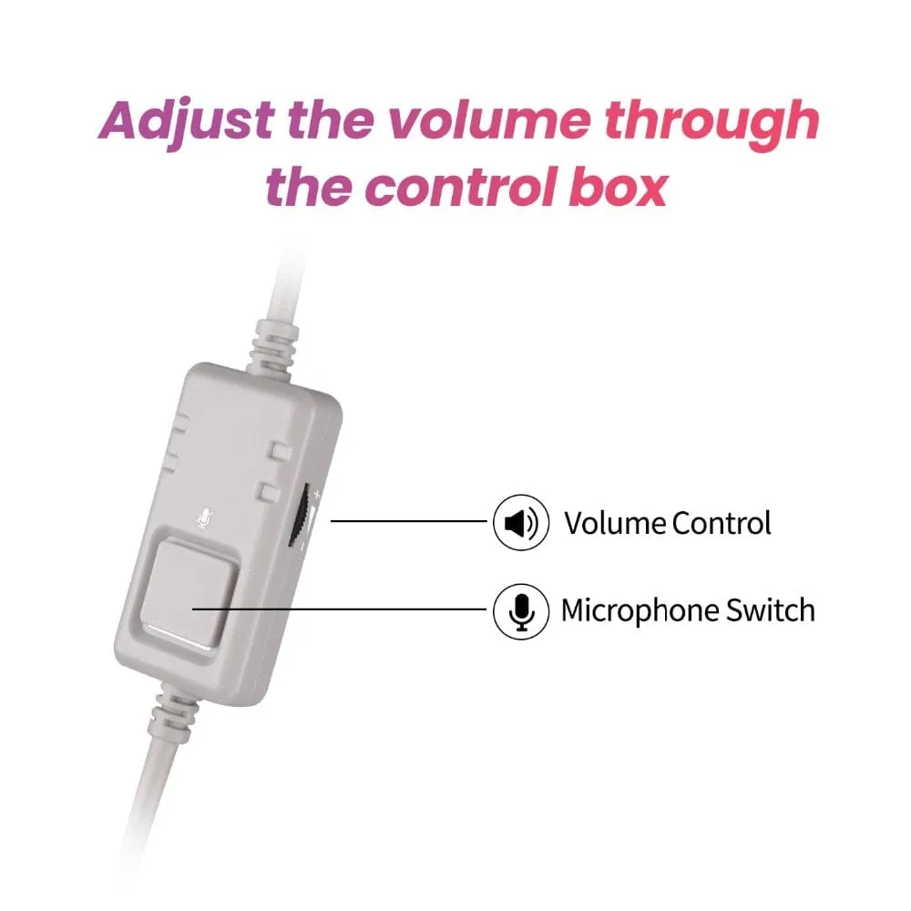 Kawaii Gaming Cat Ear Mic 3.5mm Headphones