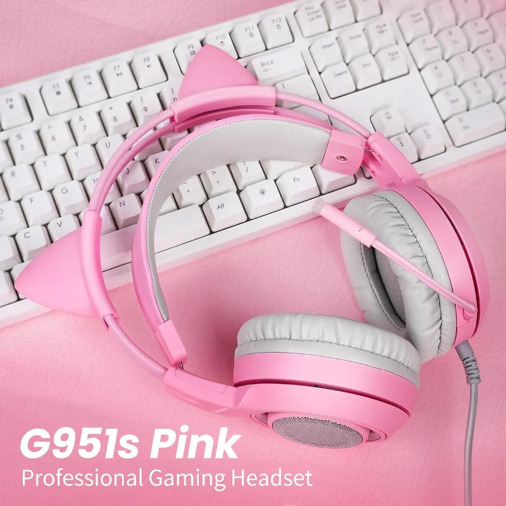 Kawaii Gaming Cat Ear Mic 3.5mm Headphones