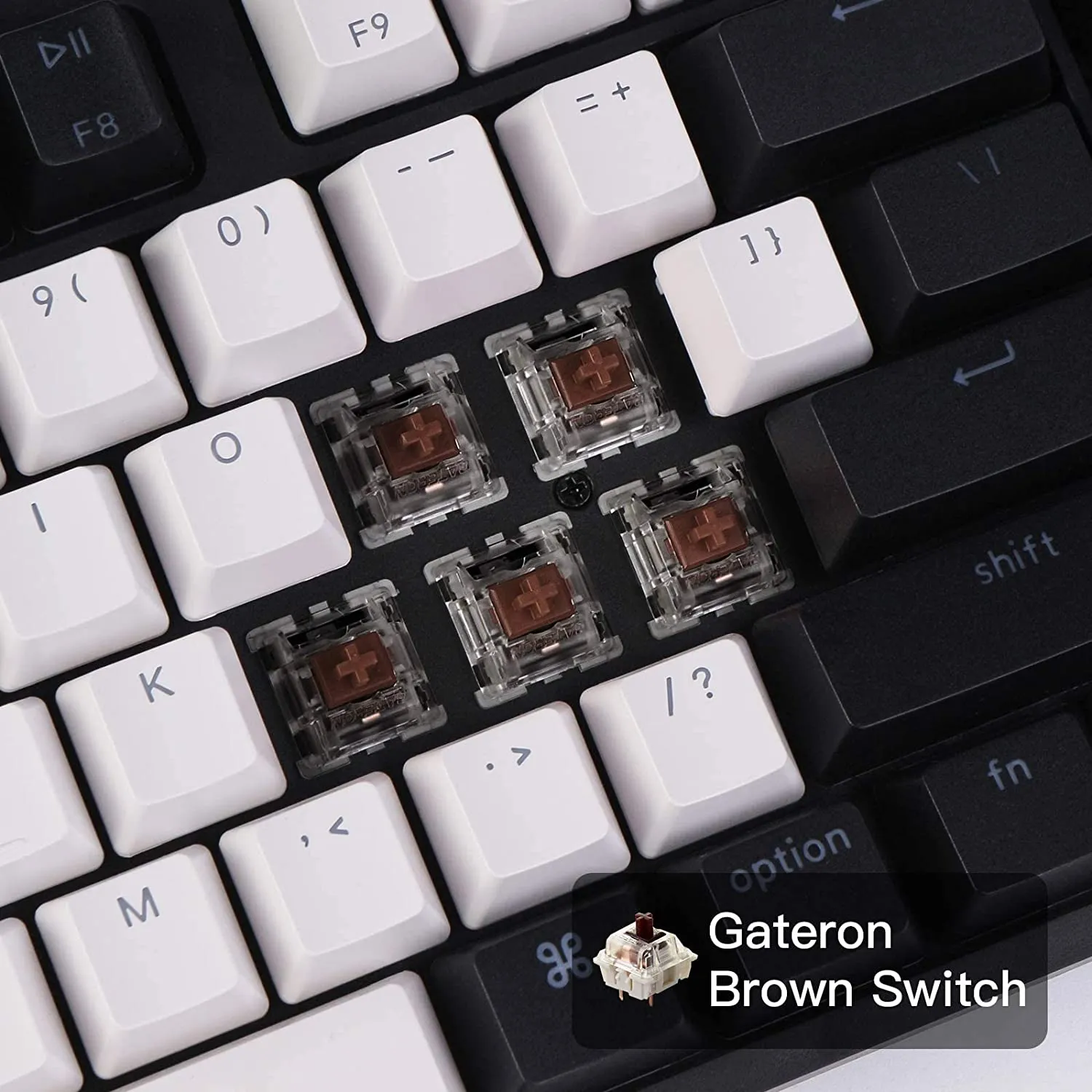 Keychron C1 Mac Layout Wired Mechanical Keyboard, Gateron Brown Switch, Tenkeyless 87 Keys ABS keycaps Computer Keyboard for Windows PC Laptop, White Backlight, Type-C Cable (C1A3)