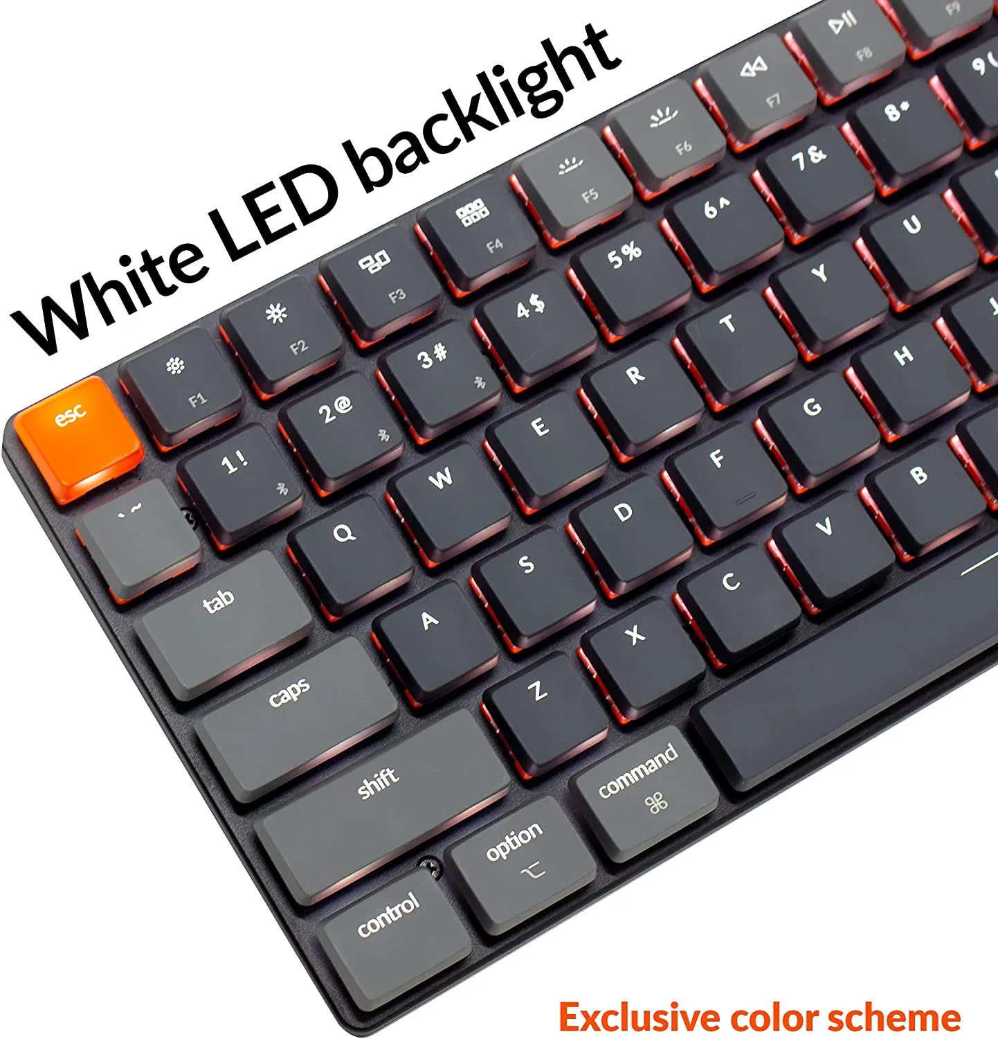 Keychron K3 Ultra-Slim 75% Layout Wireless Bluetooth/Wired USB Mechanical Keyboard, Hot Swappable Low-Profile Keychron RGB LED Backlit 84 Keys Keyboard for Mac Windows (Optical Red Switch) (K3E1)