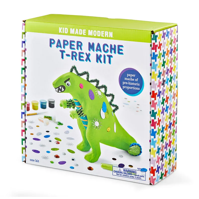 Kid Made Modern Paper Mache T Rex Kit - Multicolour