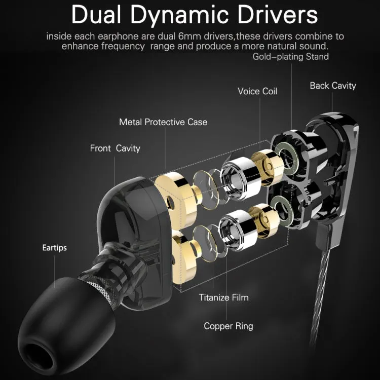 Langsdom Premium Dual Coil Wheat Headset with Integrated Microphone
