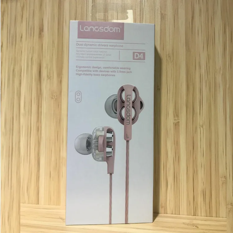 Langsdom Wheat Dual Coil Headphones for Ultimate Audio Experience