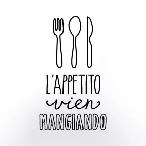 L'appetito vien mangiando