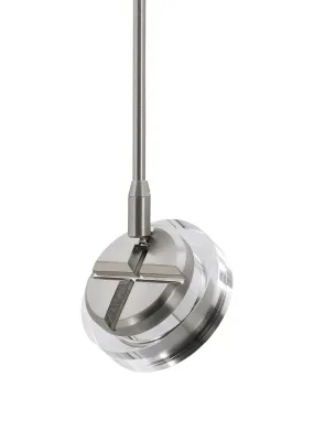 LED Head from the Brim Collection in Satin Nickel Finish by Visual Comfort Modern