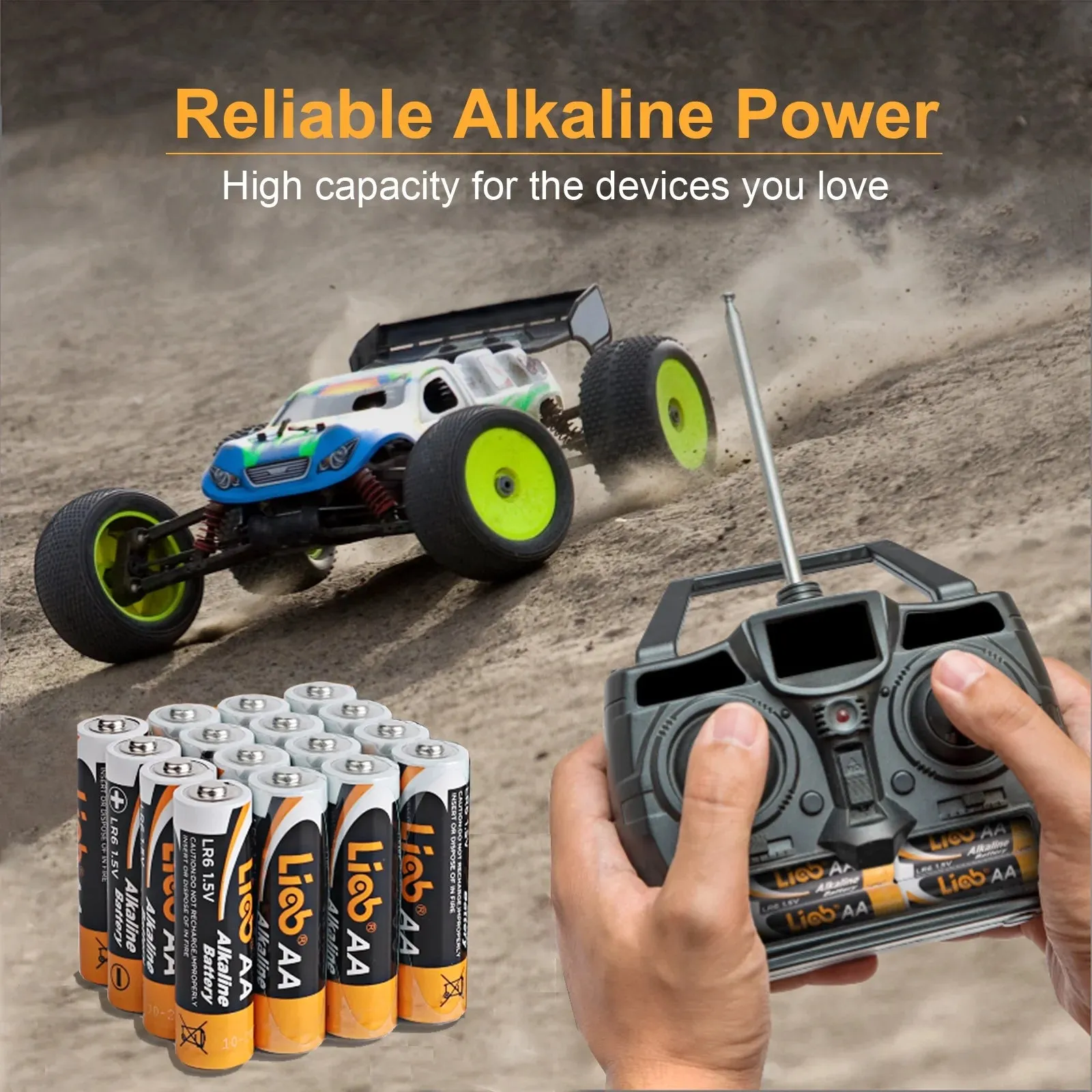 LiCB 1.5 Volts Alkaline AA Batteries 40 Pack, Long-Lasting Alkaline Double a Battery