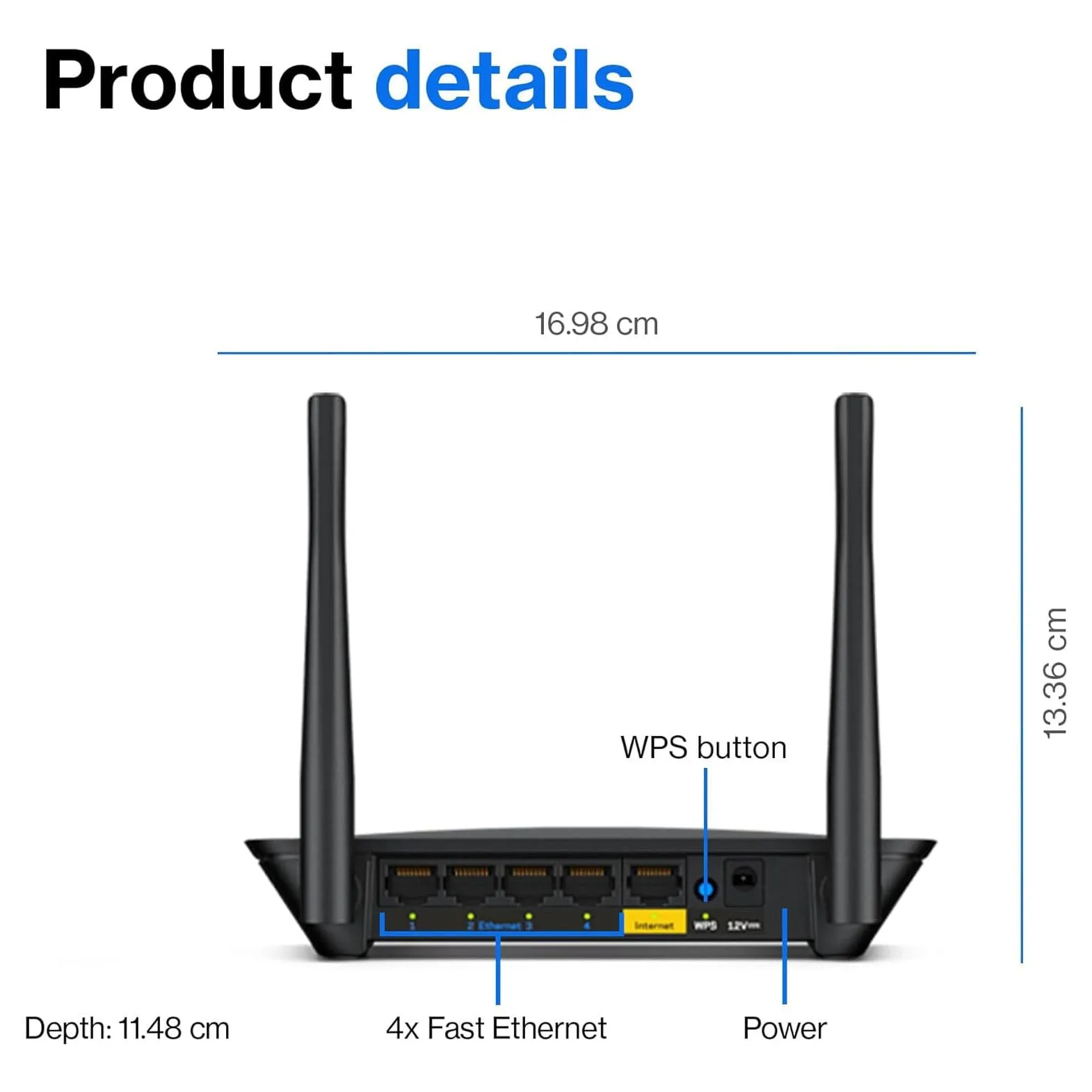 Linksys WiFi 5 Router Dual-Band 1,500 Sq. Ft Coverage (Refurbished)