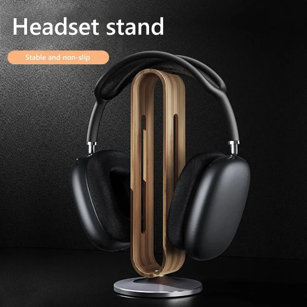 LovelyRLovely Bamboo Wood Aluminum Headphone Stand