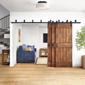 Low Profile Triple Bypass Barn Door Hardware Kit