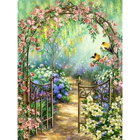 Manor - 5D DIY Round Drill Diamond Painting (Canvas 30x40cm/11.81x15.71in )