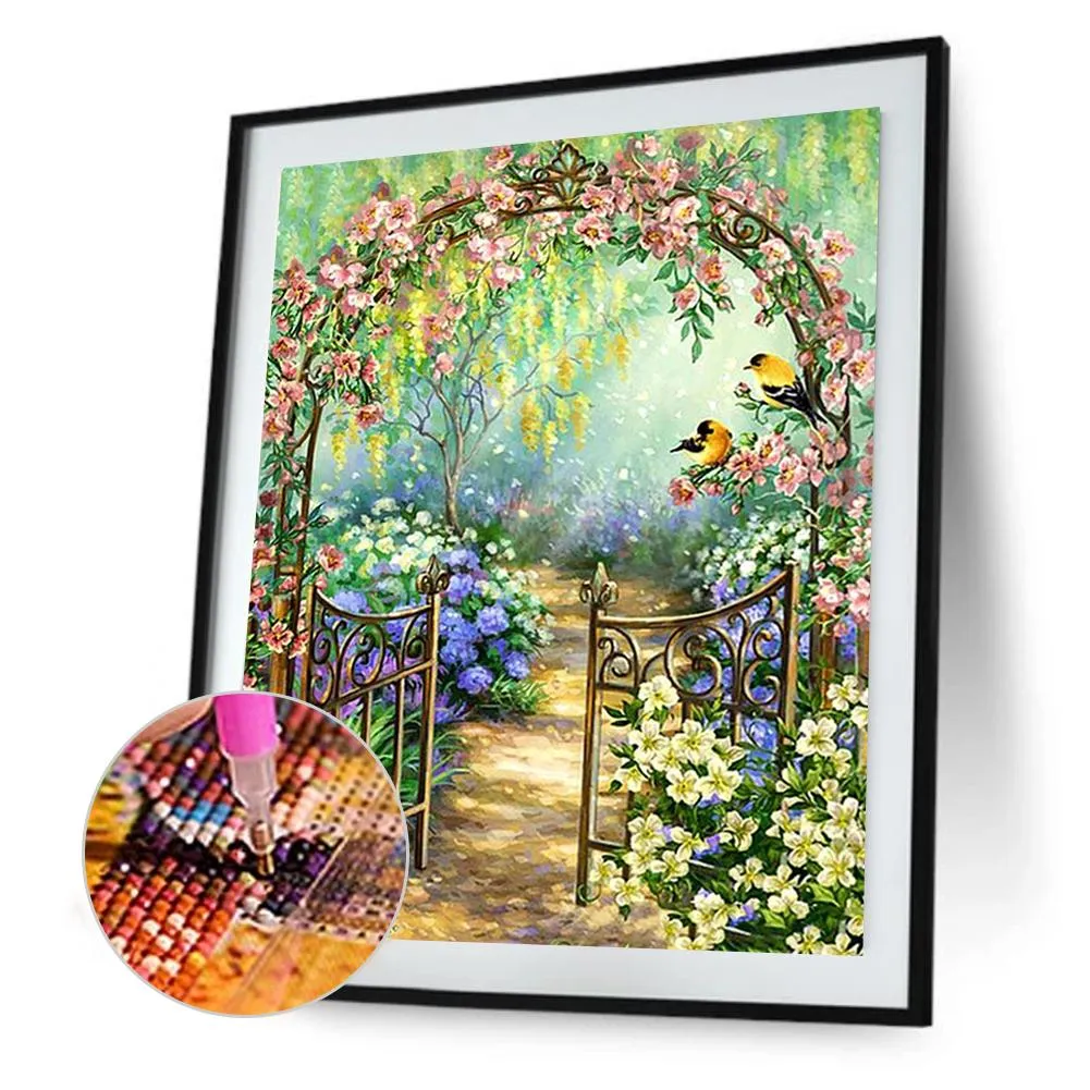 Manor - 5D DIY Round Drill Diamond Painting (Canvas 30x40cm/11.81x15.71in )