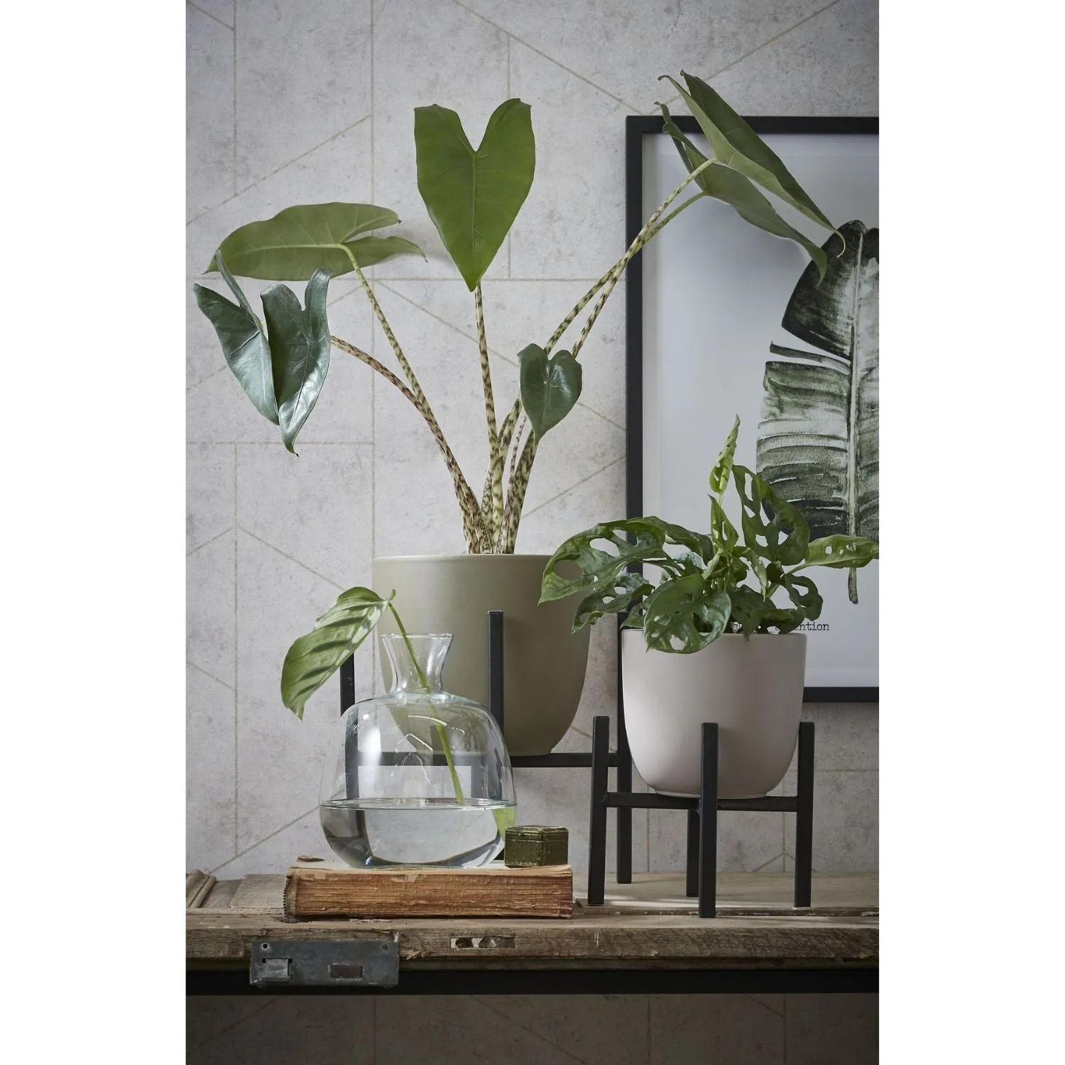 Mica Decorations 24cm Black Ascot Plant Stand