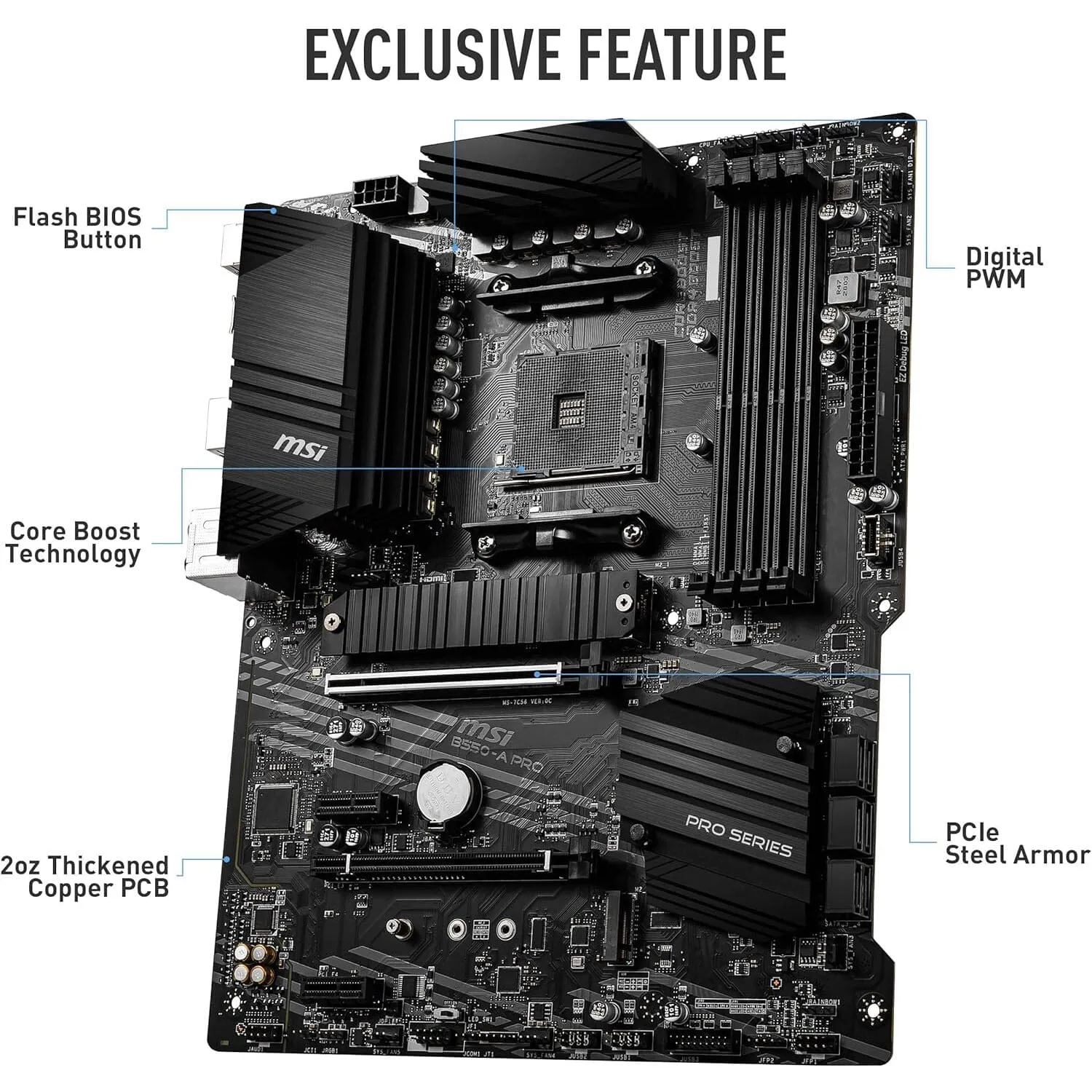 MSI B550-A PRO ProSeries Motherboard (Refurbished)