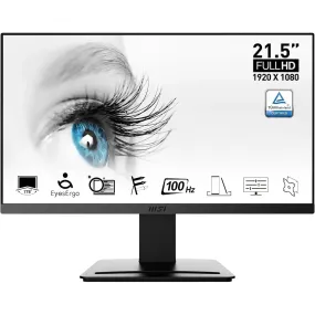 MSI PRO MP223 22.3" FHD 100Hz Monitor, VA, 4ms, FreeSync, HDMI/VGA, Anti-Glare, TÜV Certified