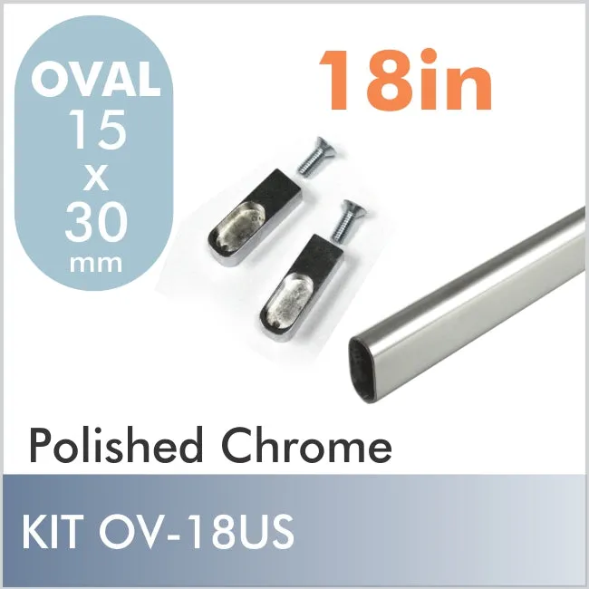 Novara 18in Under Shelf Oval Rod Kit