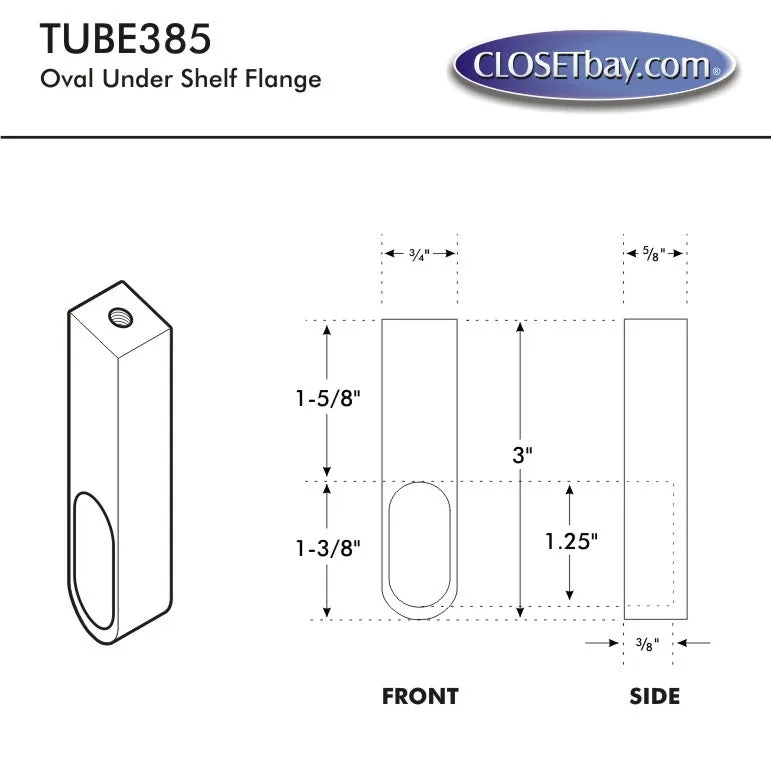 Novara 18in Under Shelf Oval Rod Kit