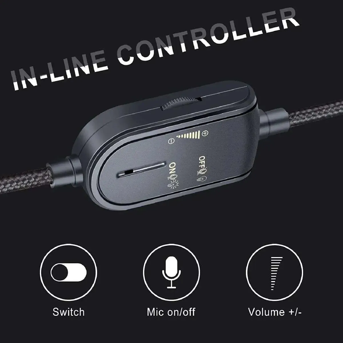 ONIKUMA K8 Wired Stereo Gaming Headphones With Mic LED Lights