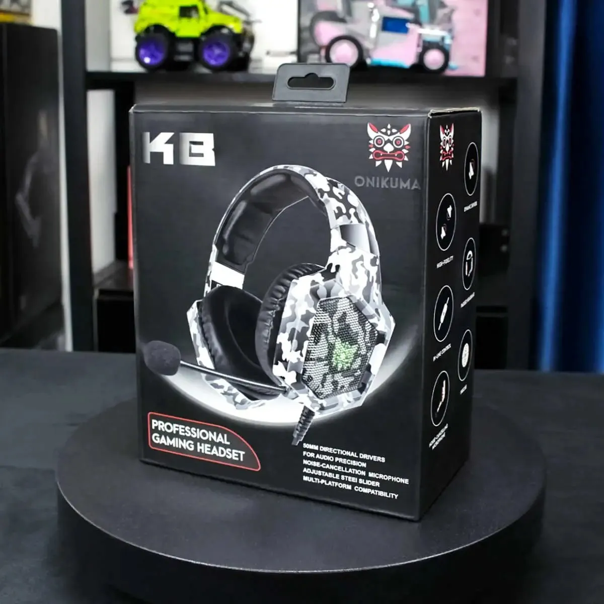 ONIKUMA K8 Wired Stereo Gaming Headphones With Mic LED Lights