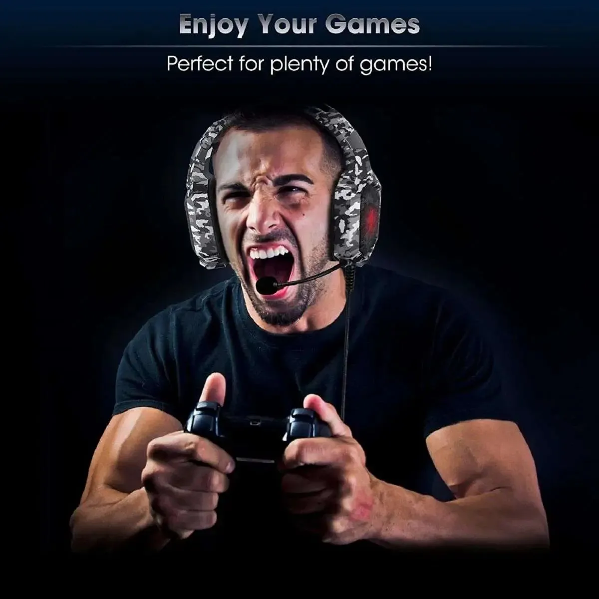ONIKUMA K8 Wired Stereo Gaming Headphones With Mic LED Lights