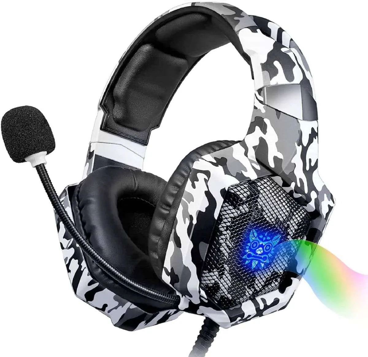 ONIKUMA K8 Wired Stereo Gaming Headphones With Mic LED Lights