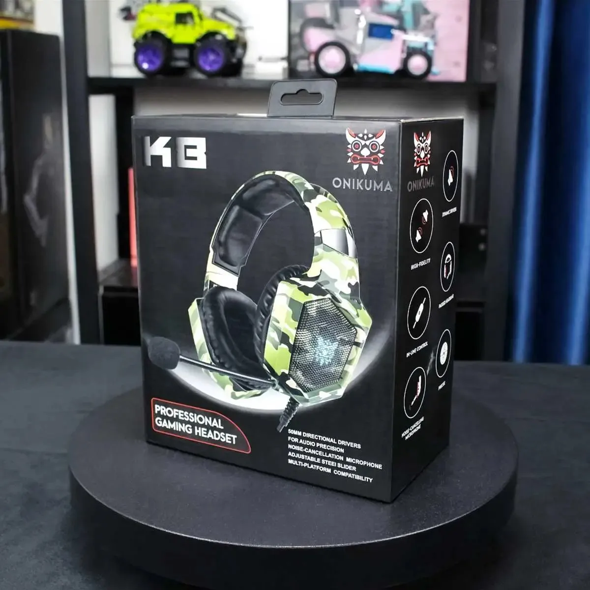 ONIKUMA K8 Wired Stereo Gaming Headphones With Mic LED Lights