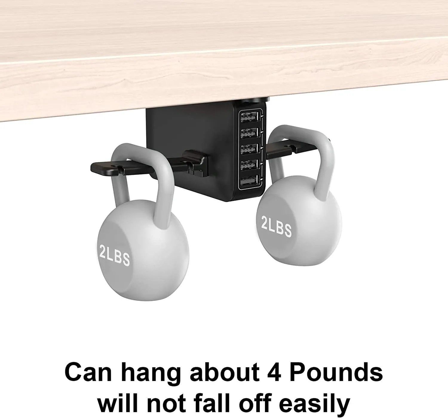 PC Gaming Headphone Headset Holder Hanger Hook Stand, HORUMP Dual Headphone Stand under Desk with 5 Ports USB Charging Station, Suitable for Gamer Earphone Accessories as Boyfriend, Son, Husband Gifts