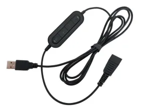 Plantronics QD 21M USB-A Cord with controls - HW15553 - FINAL SALE