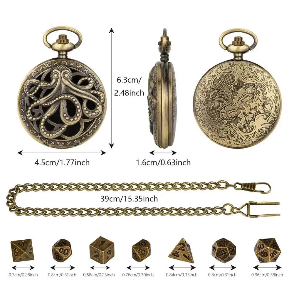 Pocket Watch w/ Mini Dice