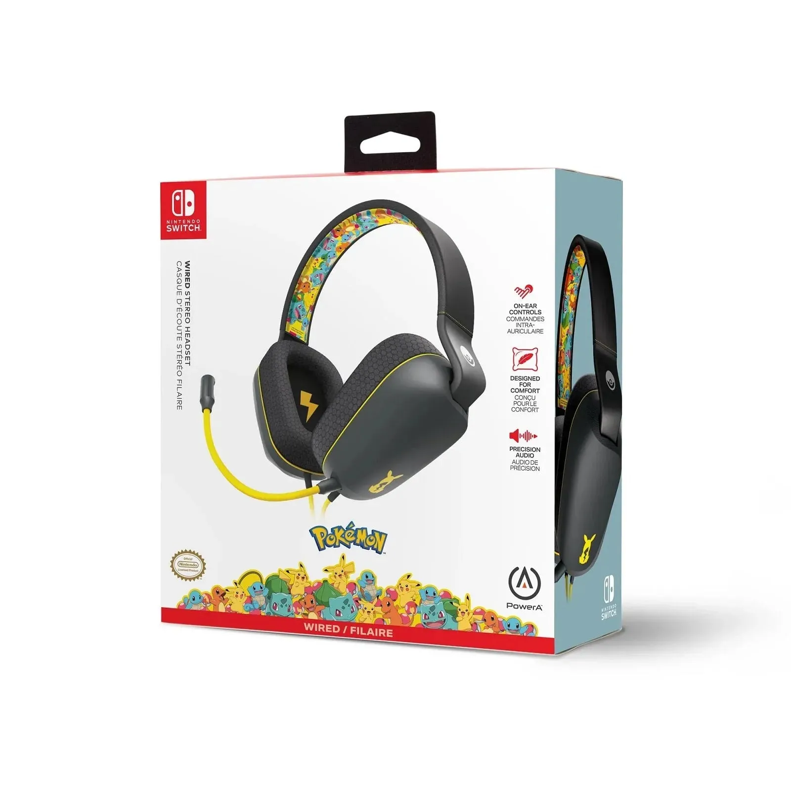 PowerA Wired Stereo Headset for Nintendo Switch Pokémon: Kanto Friends