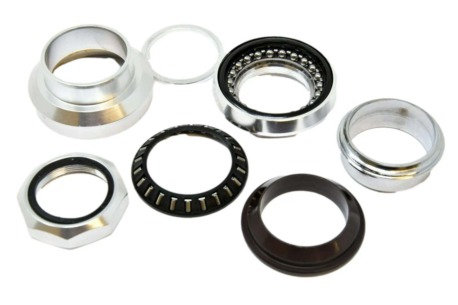 Quality Threaded CNC Alloy Bike Headset 1 1/8” 28.6mm Half Needle Bearing 34mm
