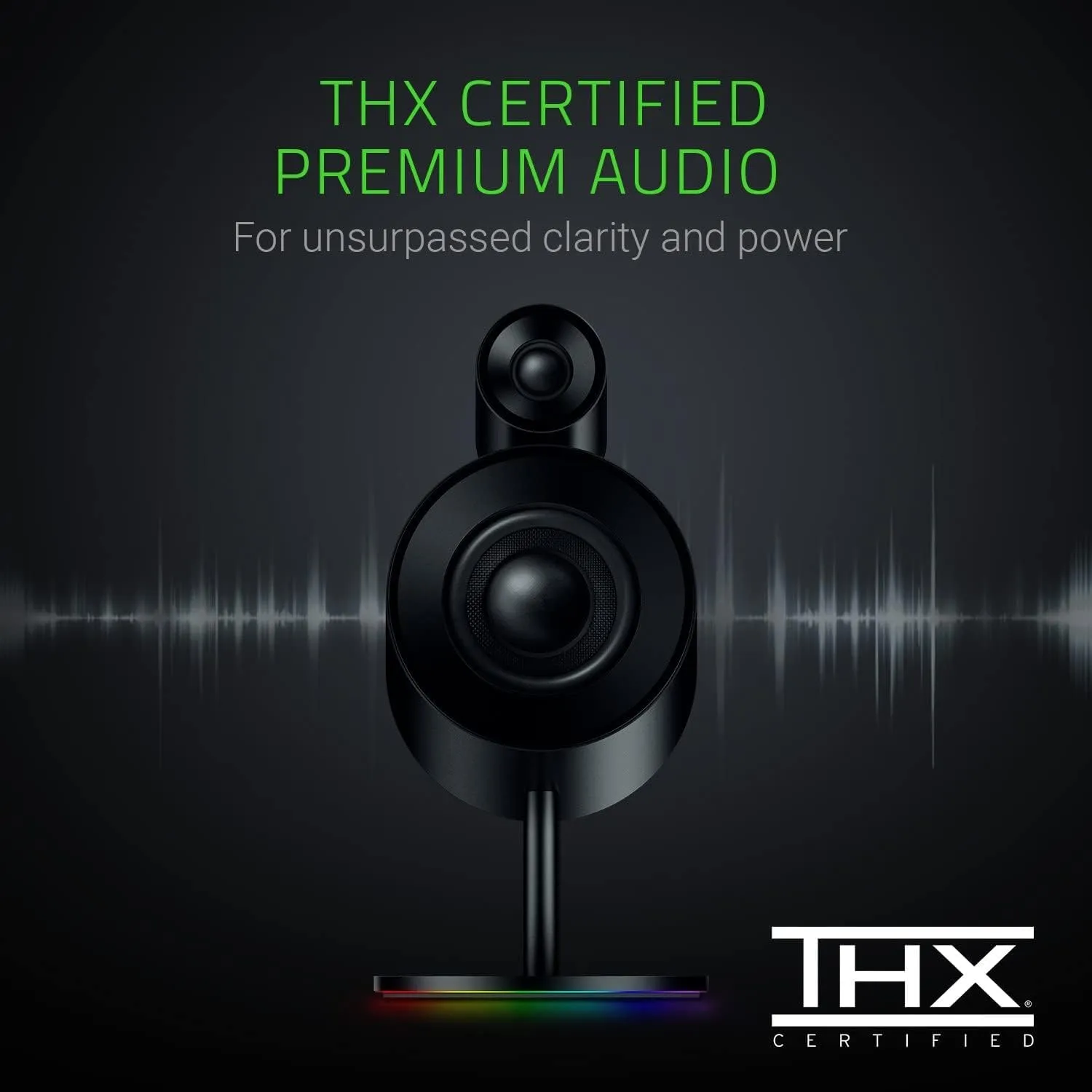 【RAZER 電競產品 – 十二月優惠】Razer Nommo Pro 2.1 Gaming Speaker System (THX Certified 2.1 Virtual Surround Gaming Speakers) RZ05-02470100-R3B1