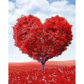 Red HeTree Love - Full Round Diamond - 30x40cm