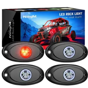 Red LED Rock Lights (4 Pcs)