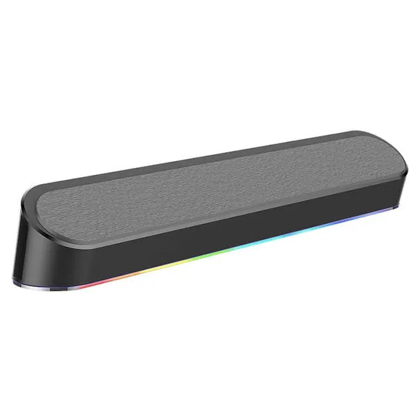 REDRAGON 2.0 Sound Bar ADIEMUS 2 x 3W RGB USB|Aux PC Gaming Speaker – Black