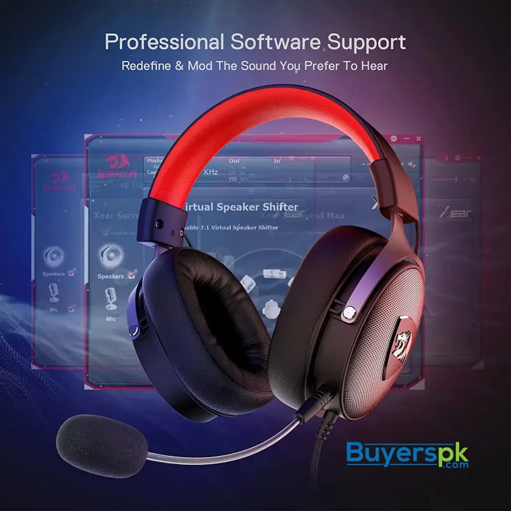 Redragon H520 Icon Wired Gaming Headset, 7.1 Surround Sound - Memory Foam Earpads - 50mm Drivers