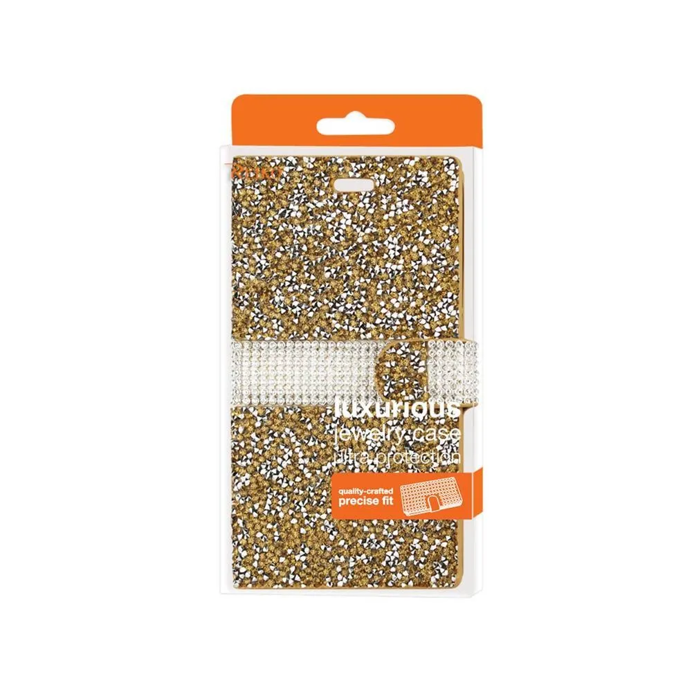 Reiko Bling Diamond Flip Case ZTE Warp Elite N9518 Gold