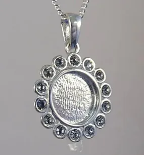 Round CZ surround pendant