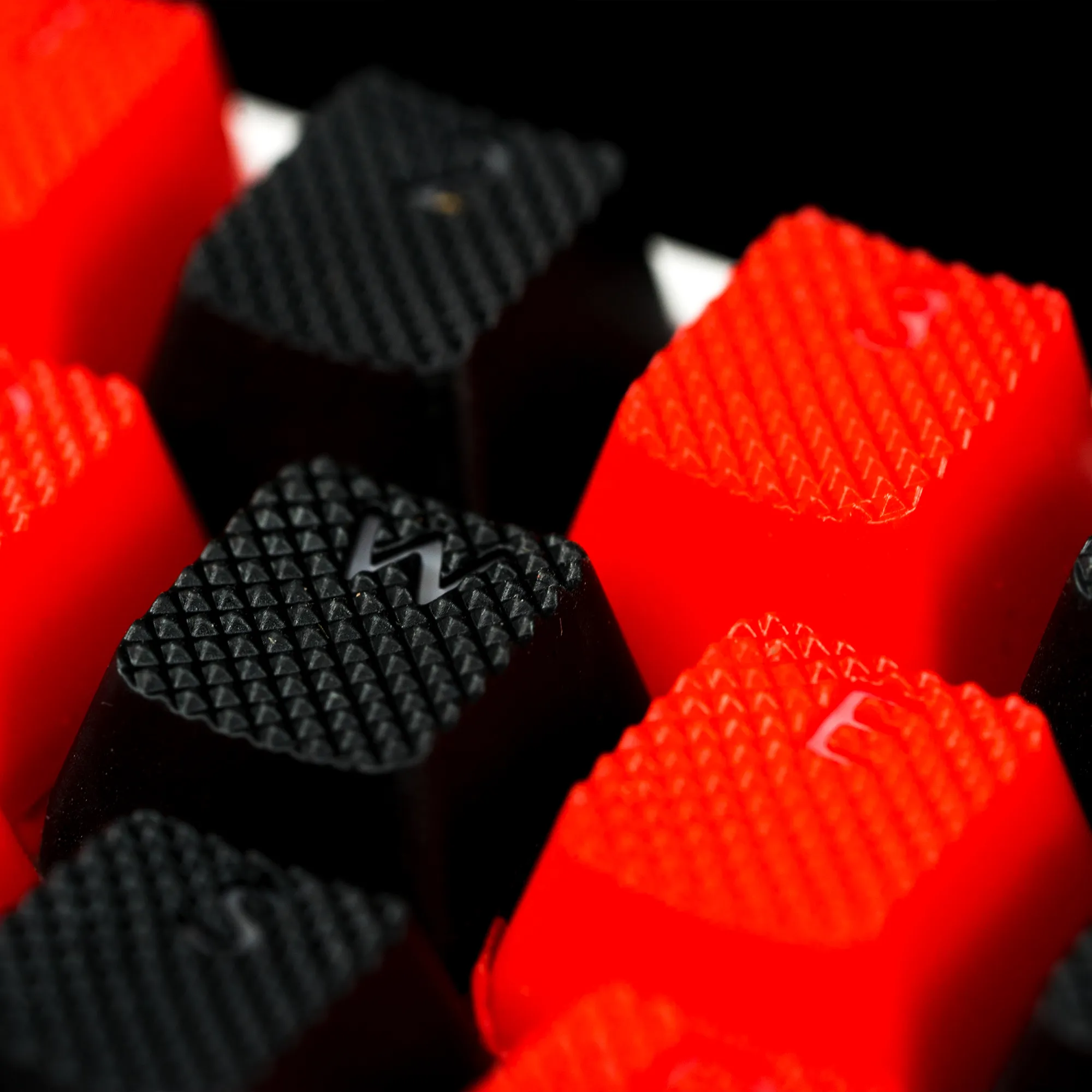 Rubberized Gaming Keycaps (Black/Red)