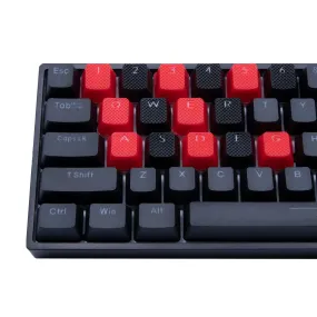 Rubberized Gaming Keycaps (Black/Red)